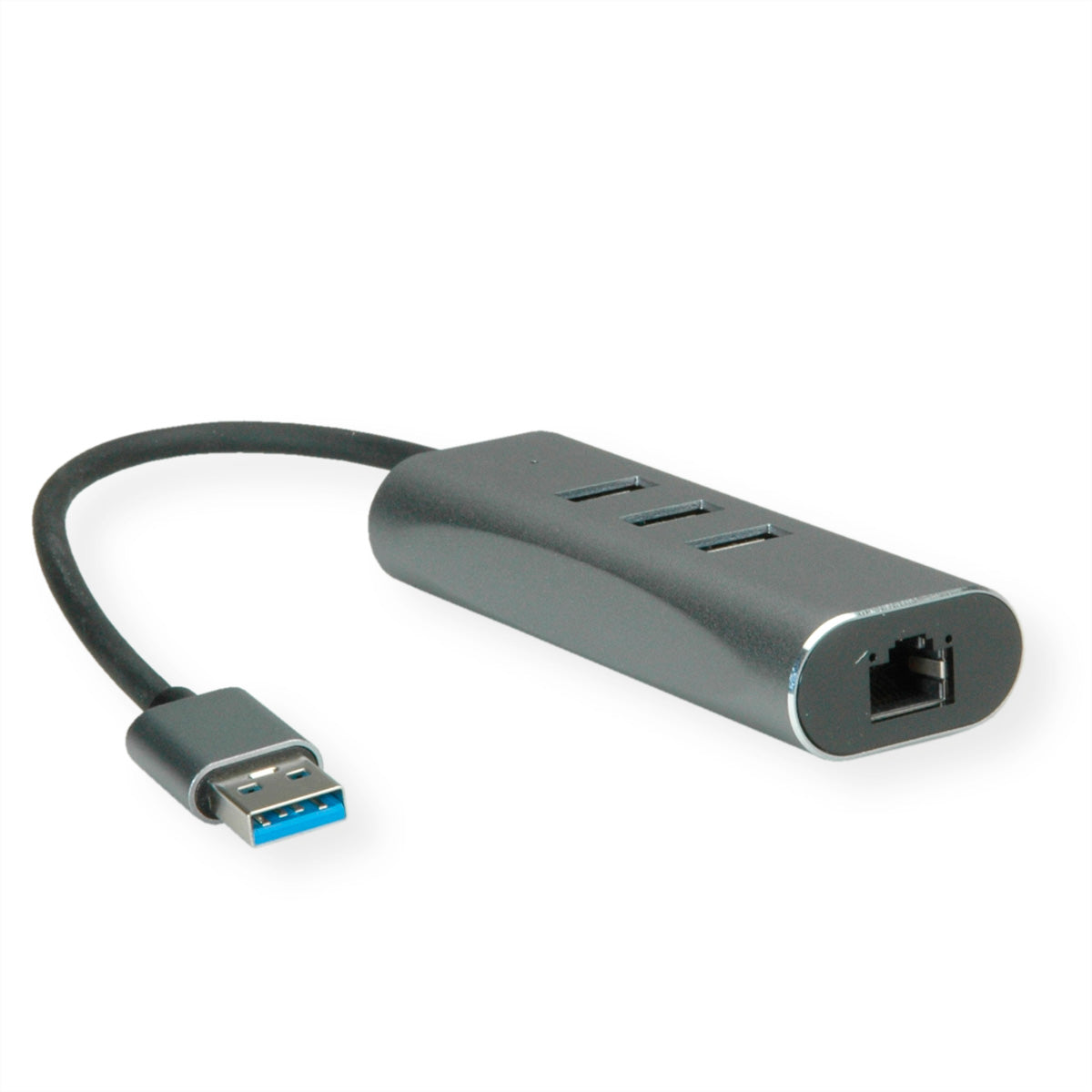VALUE USB-Hub – 3× USB-A, GbE, für Windows/Mac