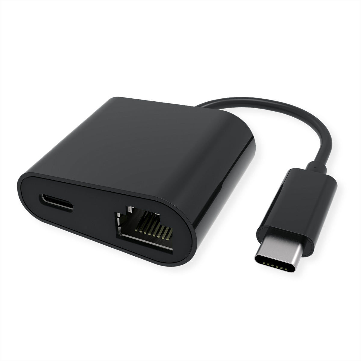 VALUE USB 3.2 Gen 2 Typ C zu Gigabit Ethernet Adapter – 1× RJ-45, PD Port 100 W