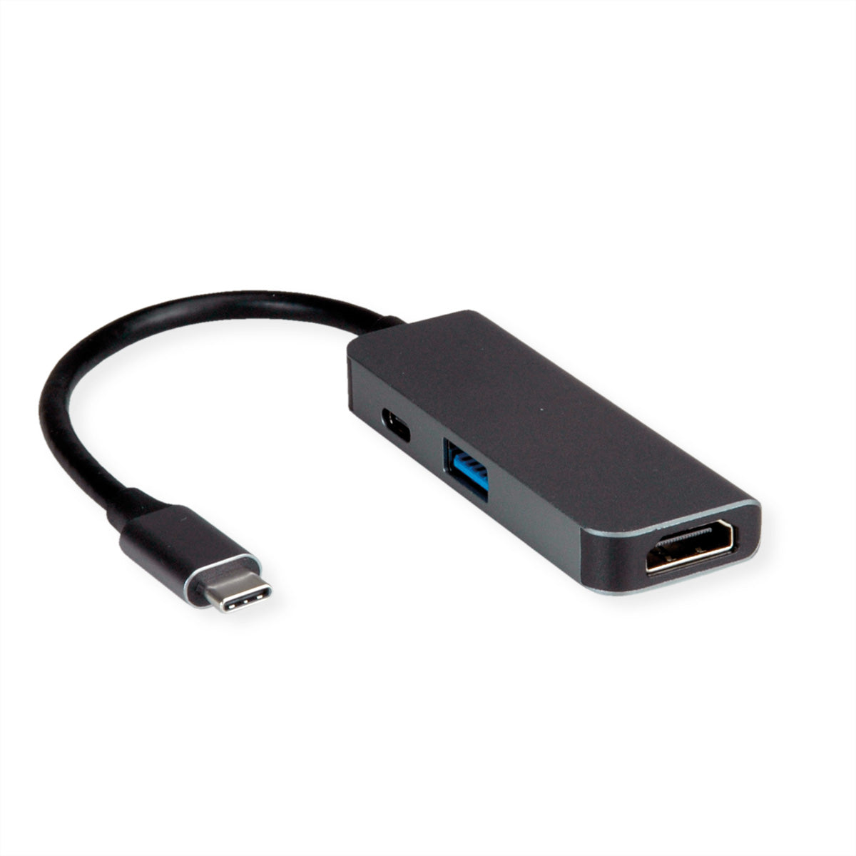 VALUE USB-C zu HDMI Adapter – 4K (3840 × 2160) @ 60 Hz, USB-A (USB 3.2 Gen 1), für Laptop/MacBook