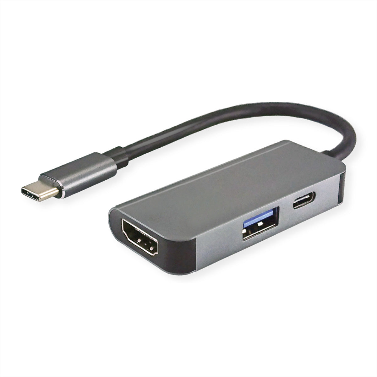 VALUE USB-C zu HDMI Adapter – 4K (3840 × 2160) @ 60 Hz, USB-A (USB 3.2 Gen 1), für Laptop/MacBook