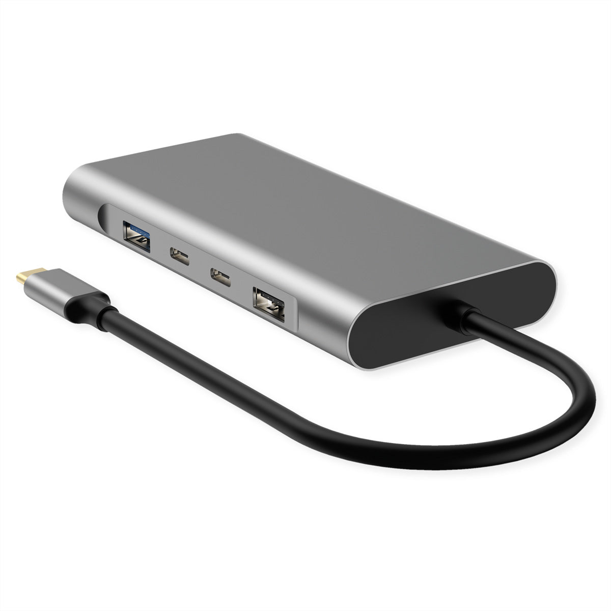 VALUE Dockingstation – USB-C, 1× DP, 2× HDMI, 1× VGA, 2× USB-C, 2× USB-A, 100 W PD, GbE, für Mac/Windows