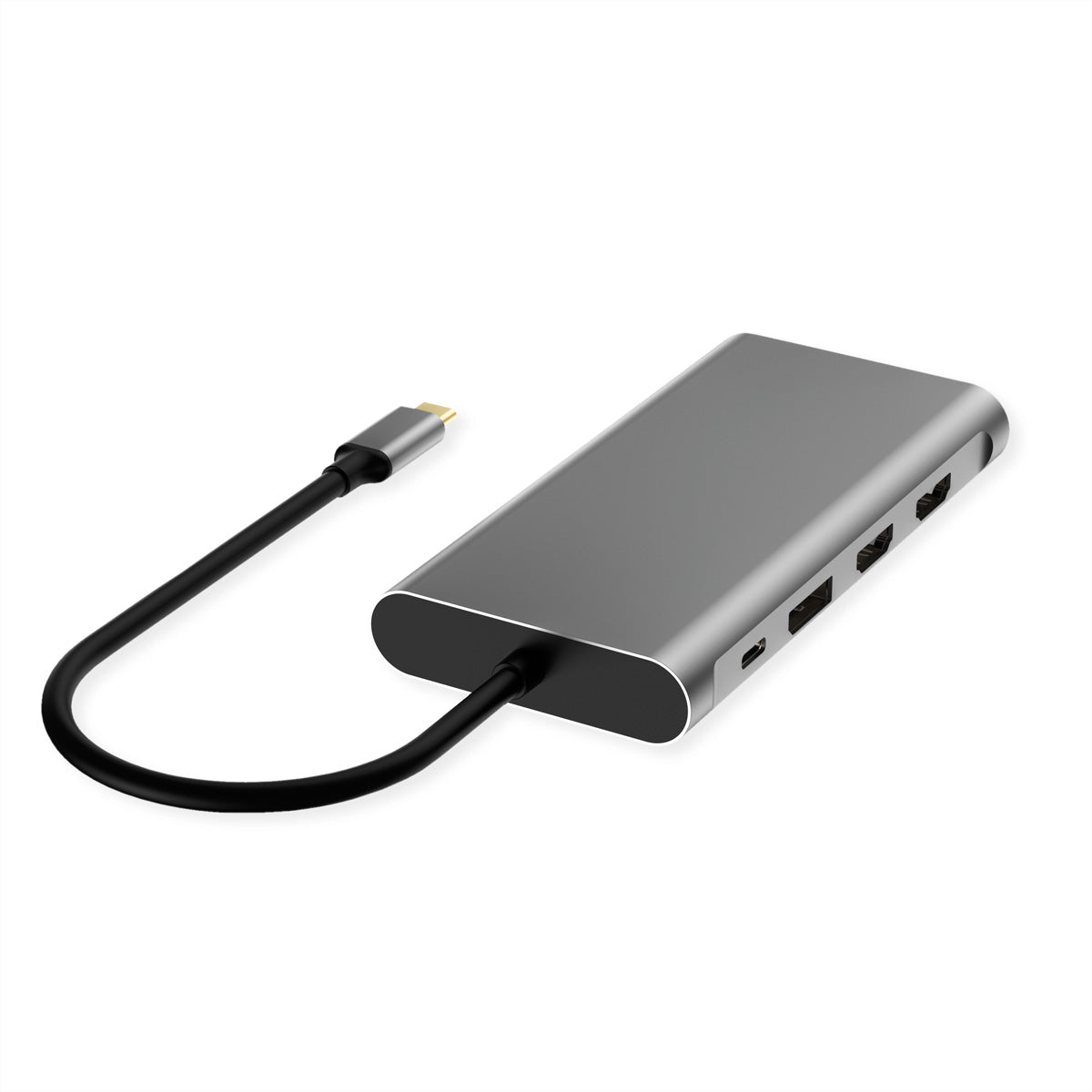 VALUE Dockingstation – USB-C, 1× DP, 2× HDMI, 1× VGA, 2× USB-C, 2× USB-A, 100 W PD, GbE, für Mac/Windows