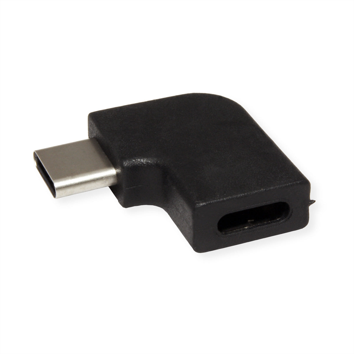 VALUE USB-Adapter USB-C auf USB-C – USB 3.2 Gen 2 (10 Gbit/s) – 4K/60 – Abgewinkelt, Aktiv – Schwarz