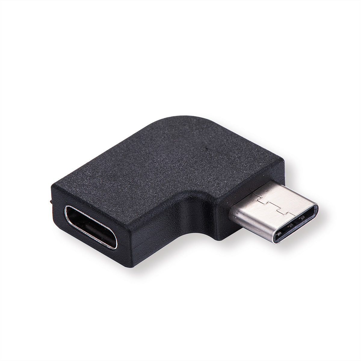 VALUE USB-Adapter USB-C auf USB-C – USB 3.2 Gen 2 (10 Gbit/s) – 4K/60 – Abgewinkelt, Aktiv – Schwarz