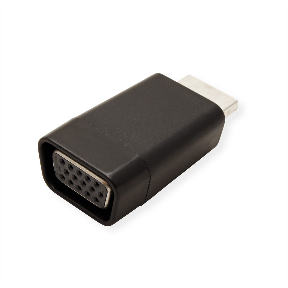 VALUE HDMI zu VGA Adapter – 1920 × 1200 @ 60 Hz, aktiv – für Notebook/Beamer – Schwarz