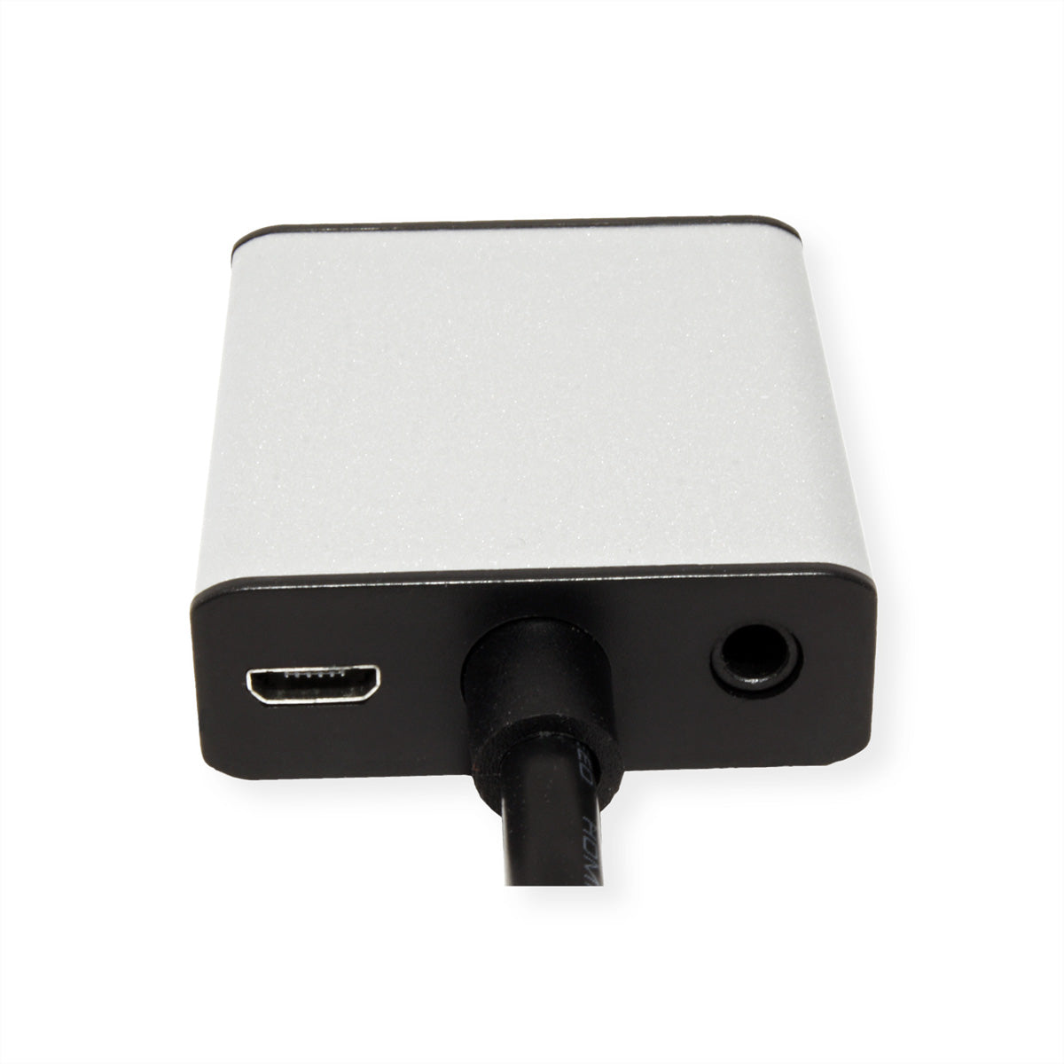 VALUE HDMI-zu-VGA-Adapter – 1920 × 1200 @ 60 Hz, 3,5 mm Stereo-Audio, Strom via USB-A zu Micro-B, 0,15 m