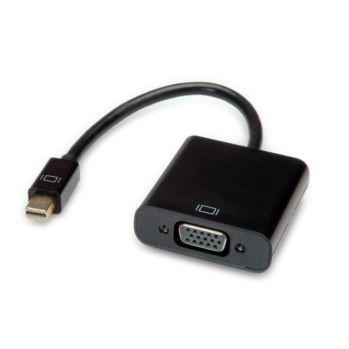 VALUE Mini DisplayPort zu VGA Adapter – 1920 × 1200 @ 60 Hz, 0,15 m, aktiv, schwarz