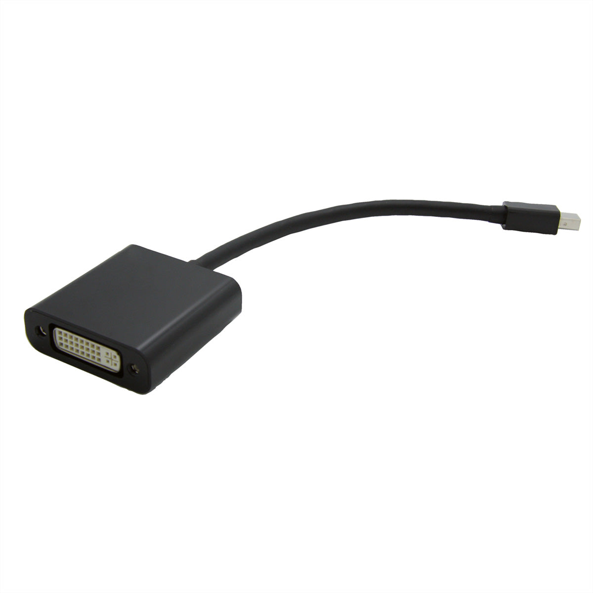 VALUE Mini DisplayPort zu DVI Adapter – 1920 × 1200/1920 × 1080 @ 60 Hz, DVI-D (Dual-Link), 0,15 m, Schwarz