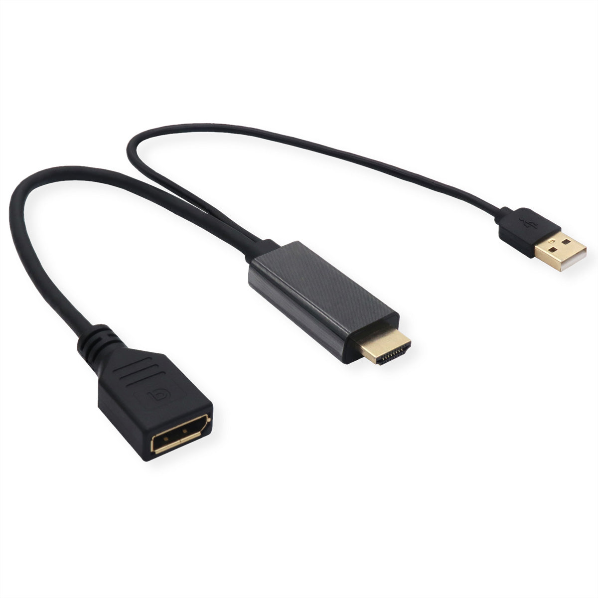 VALUE HDMI zu DisplayPort Adapter – 4K (3840 × 2160) @ 60 Hz, DisplayPort 1.2, 0,3 m – Schwarz