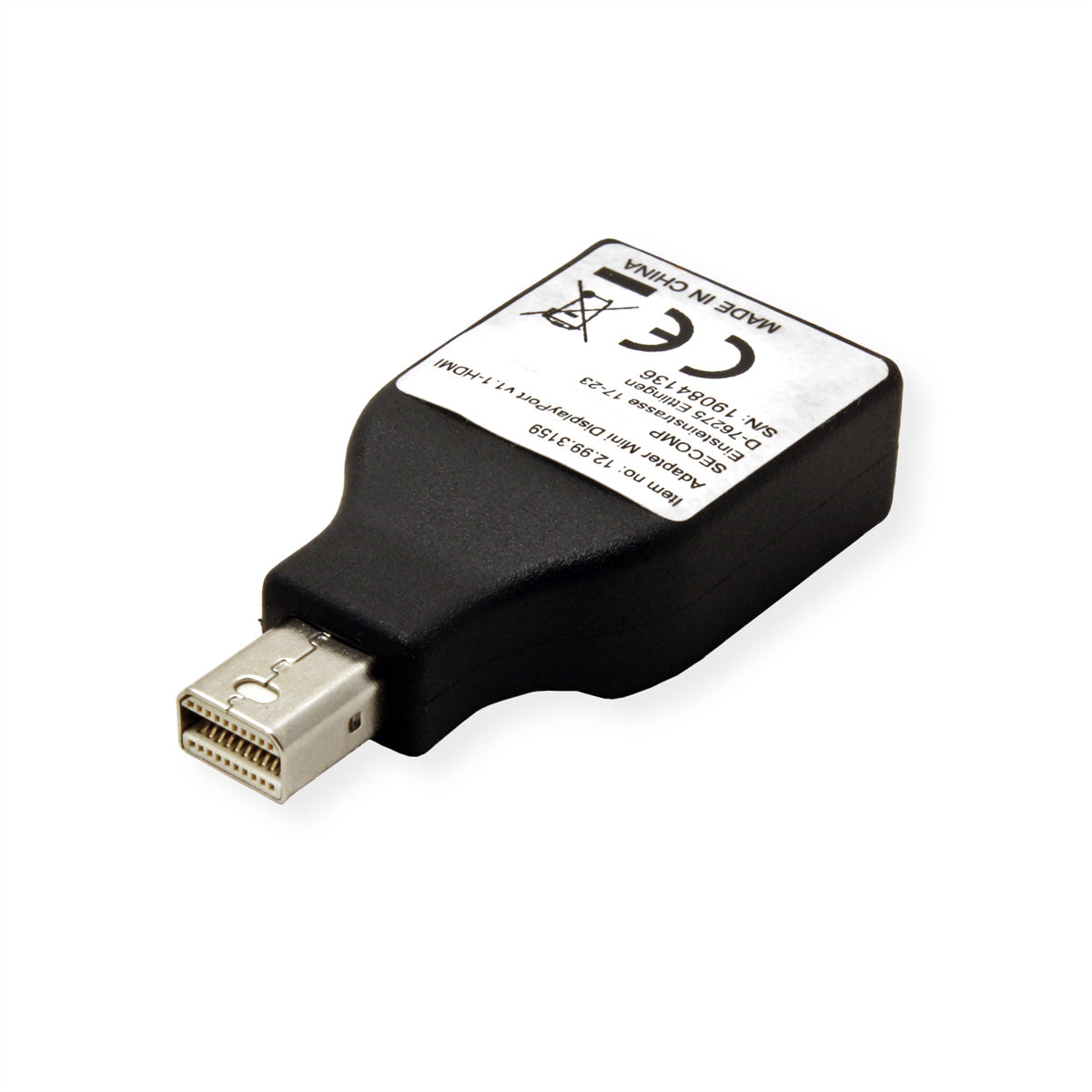 VALUE Mini DisplayPort zu HDMI Adapter – 1920 × 1200 @ 60 Hz, passiv, schwarz