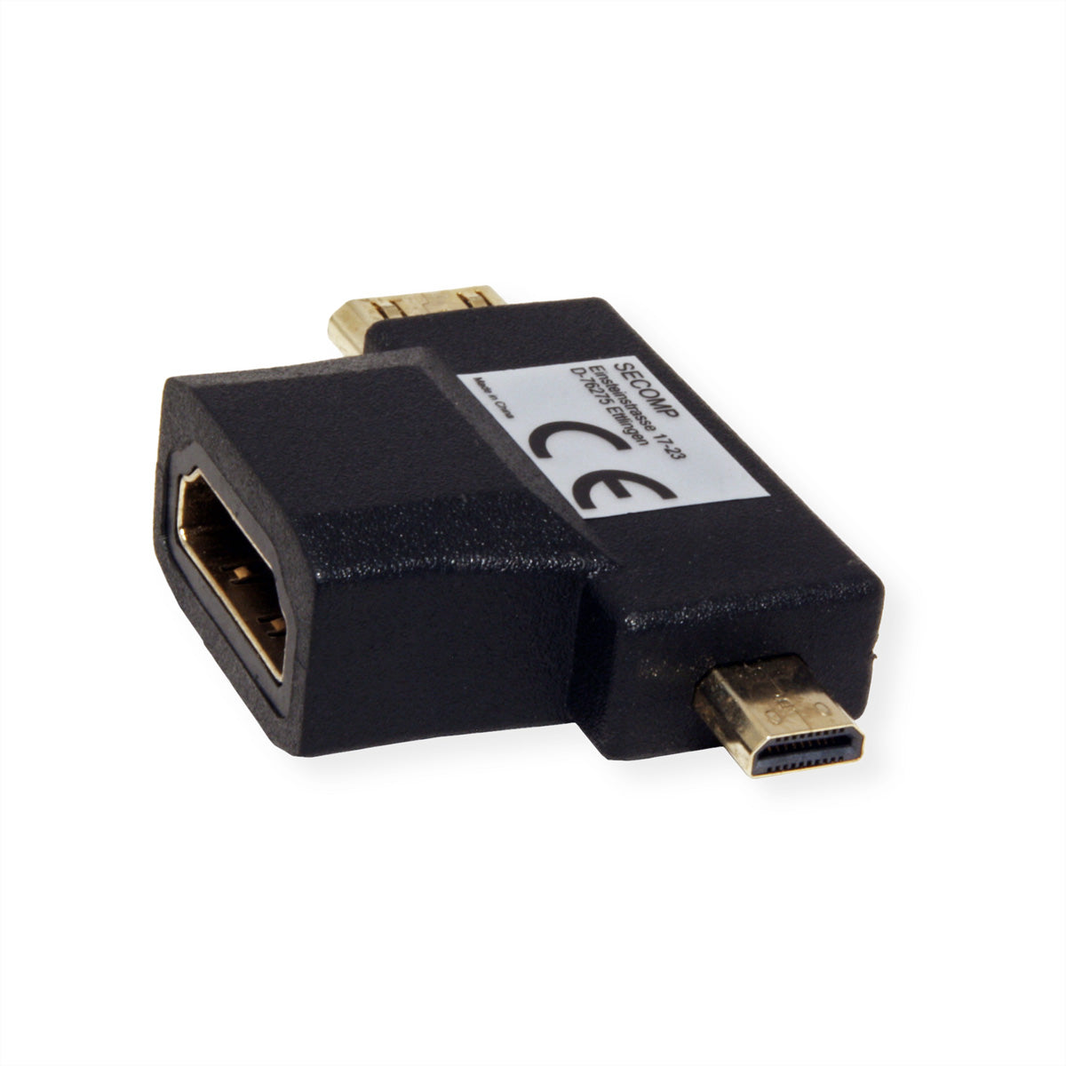 VALUE Adapter Mini/Micro HDMI zu HDMI – 1080p @ 60 Hz, HEC, ARC, für Smartphone/Tablet/Kamera