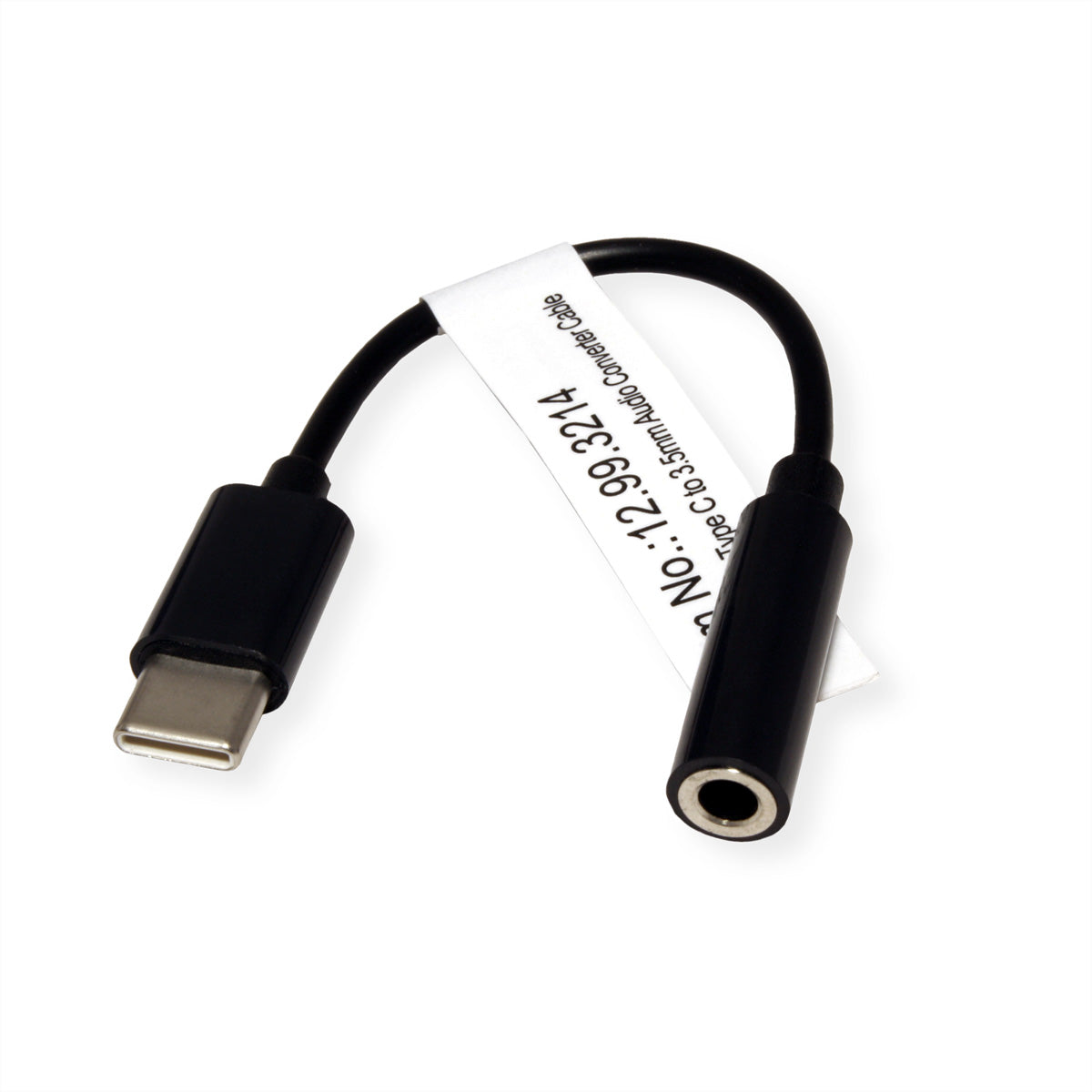 VALUE Audio-Adapter 3,5 mm (Buchse) zu USB (Stecker) – 0,13 m, Schwarz