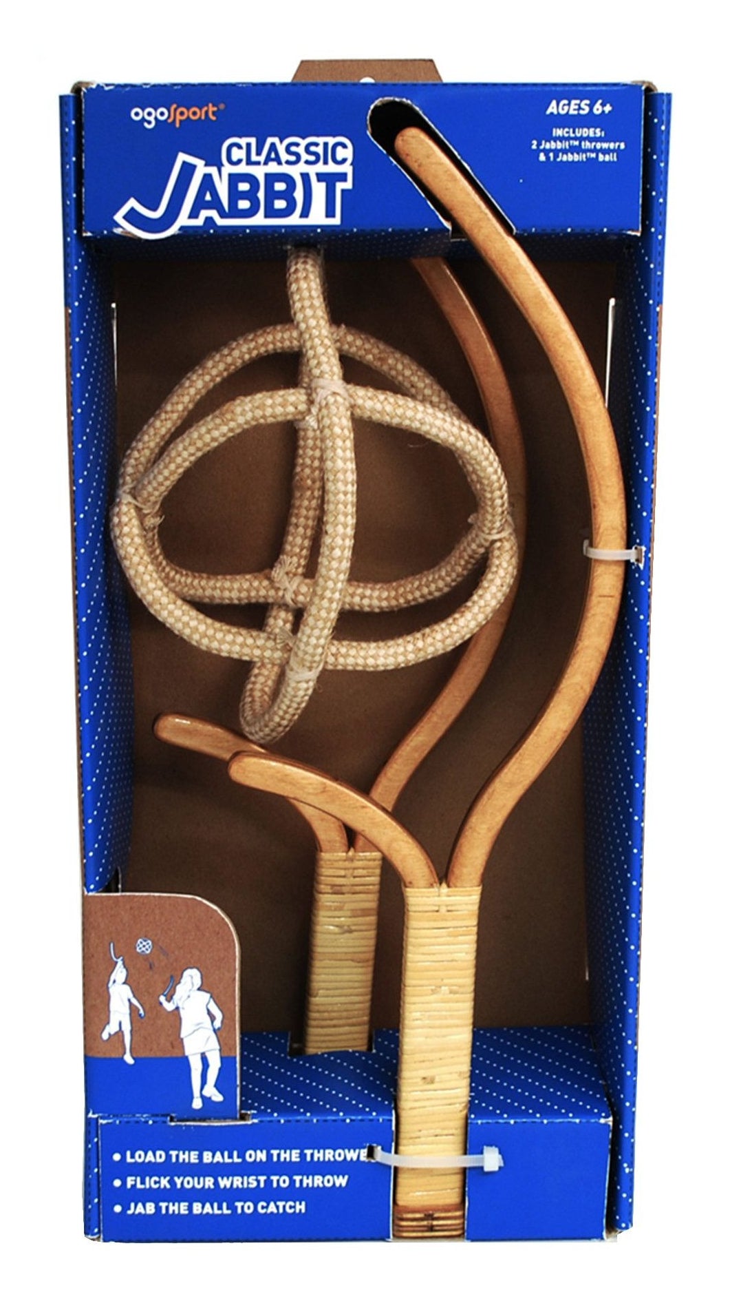 Schildkröt Funsports Jabbit Classic Fangspiel – 3-teilig – 42,0 cm – ab 6 Jahren – Buchenholz, braun