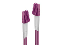 Lindy LWL-Patchkabel – LC–LC, Multimode, OM4, 10 m, Pink