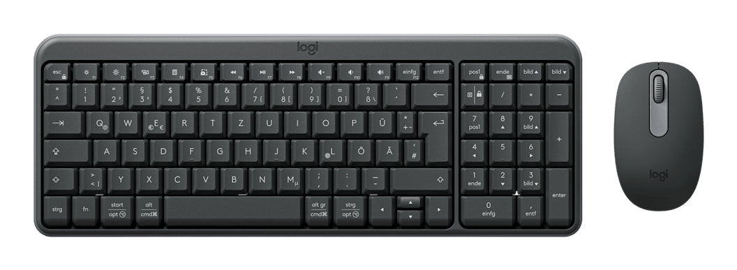 Logitech MK250 – Tastatur-Maus-Set – Bluetooth & 2,4 GHz – QWERTZ (DE) – Graphit