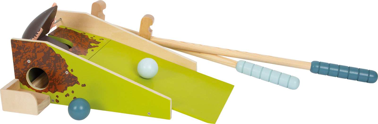 Small foot Minigolf-Set Maulwurf – 1 Stück – ab 3 Jahren – Filz, Metall, Holz – mehrfarbig