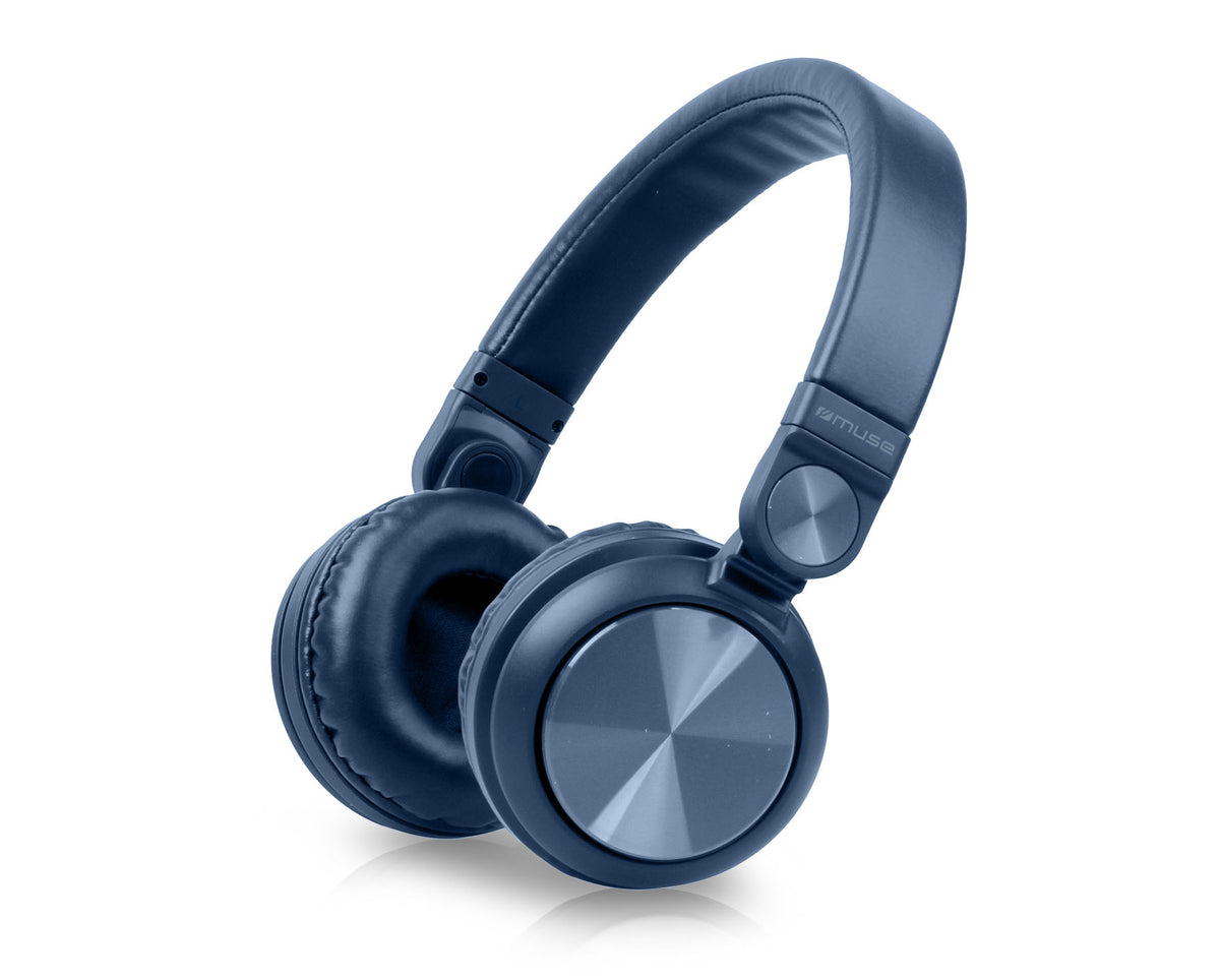 Muse M-276 BTB Over-Ear Kopfhörer – Stereo, Kabel + BT, Blau, BT 4.2