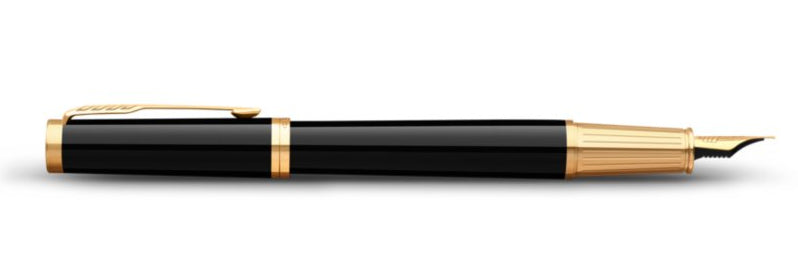 Parker Ingenuity Black G.T. – Federspitze M – blaue Tinte – Patronen – Aluminiumgehäuse