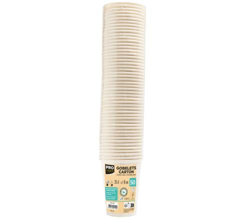 PRONAPPE Einwegbecher Karton – 3,5 dl, Weiss – FSC – 50 Stk.