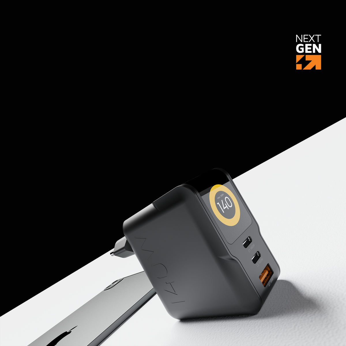 Xtorm NextGen XECNG1401 USB-Ladegerät 140 W – USB-C×2, USB-A×1 – PD, QC 3.0, GaN