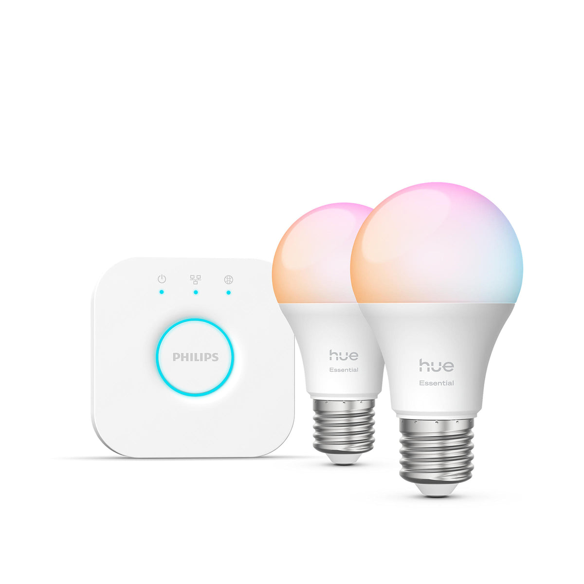 Philips by Signify Philips Hue – Smart-Leuchtmittel – Mehrfarbig – für Amazon Alexa, Google Assistant, Apple HomeKit – 2er-Set