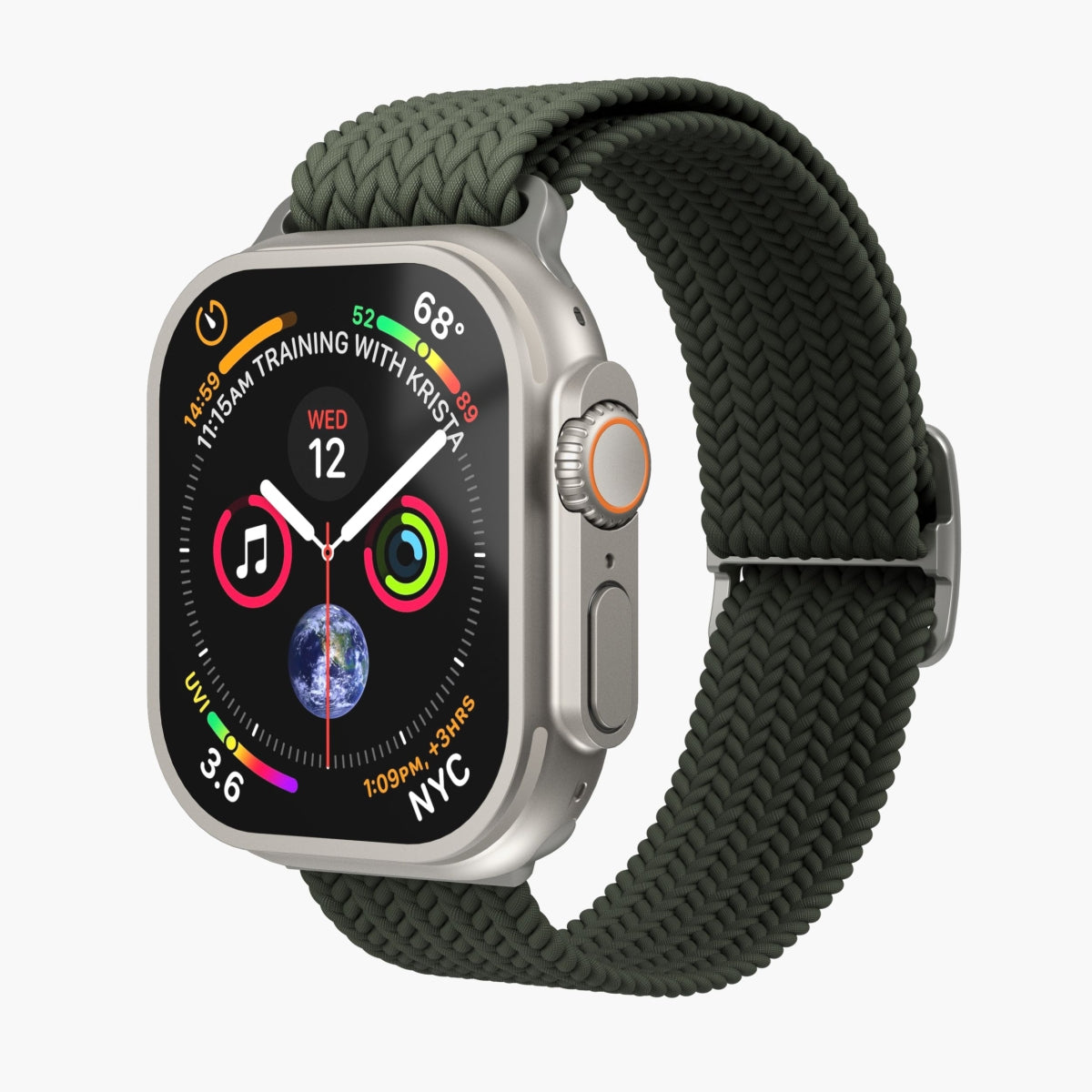 Vonmählen Woven Loop, Olive, für Apple Watch 40 mm, 41 mm, 42 mm