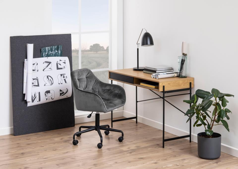Actona AC Design Bürostuhl Brooke – dunkelgrau, Metallgestell