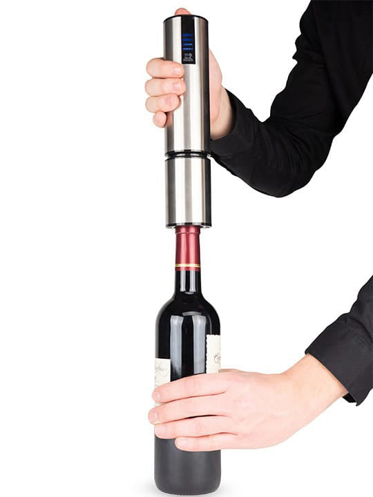 Peugeot Saveurs Elektrischer Korkenzieher ELIS touch – 27 cm, Edelstahl/Kunststoff, Akku, inkl. USB-Kabel