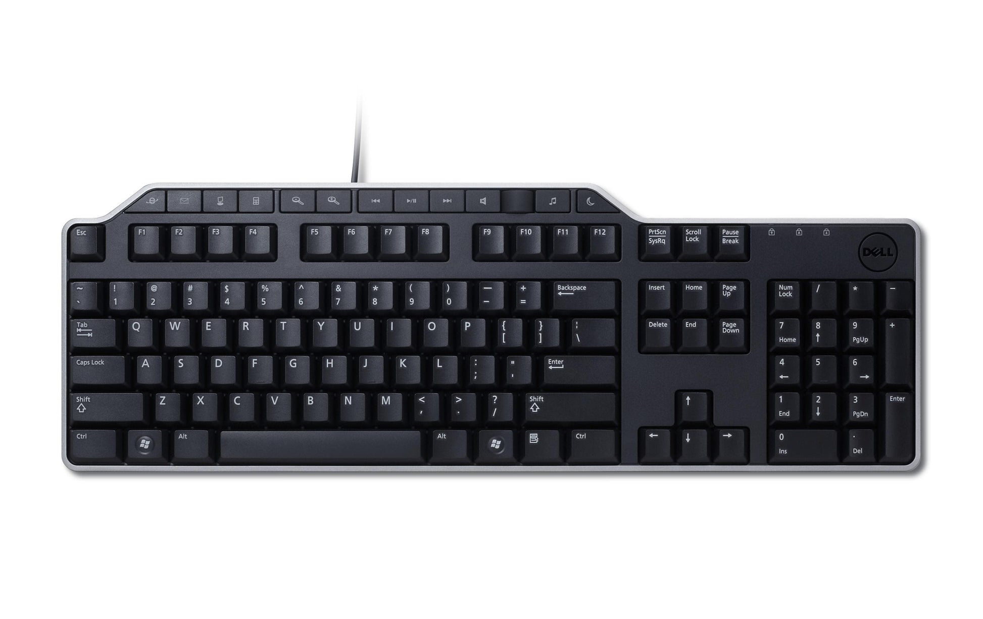 Dell KB522 – Tastatur, kabelgebunden (USB-A), US-Layout (EN), Fullsize (mit Ziffernblock), schwarz
