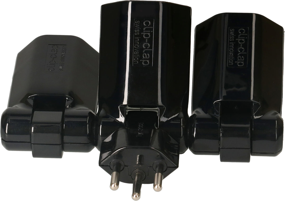 Max Hauri AG Max Hauri Steckdosenleiste, 3×T13, Eingang T12, ohne Schalter, IP20 – schwarz