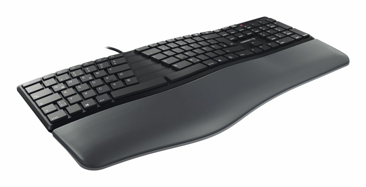 CHERRY KC 4500 ERGO – Tastatur, kabelgebunden (USB), BE-Layout (BE), Fullsize (mit Ziffernblock) – für Windows