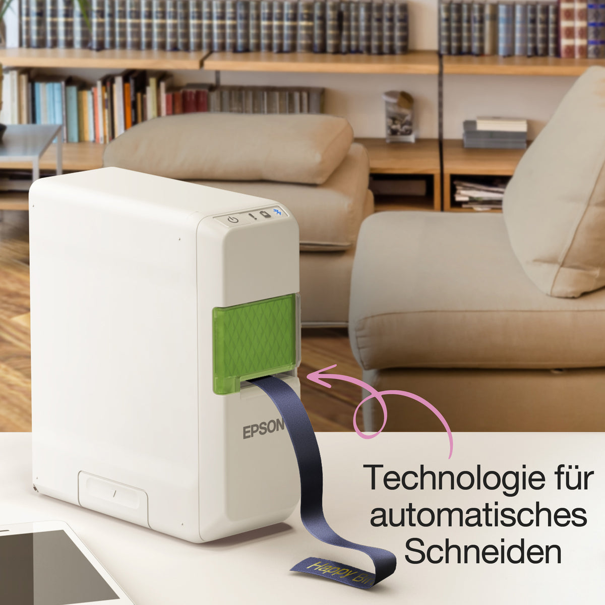 Epson LW-C410 – Beschriftungsgerät, bis 18 mm, 180×180 dpi, 9 mm/s, Bluetooth, Autoabschneider