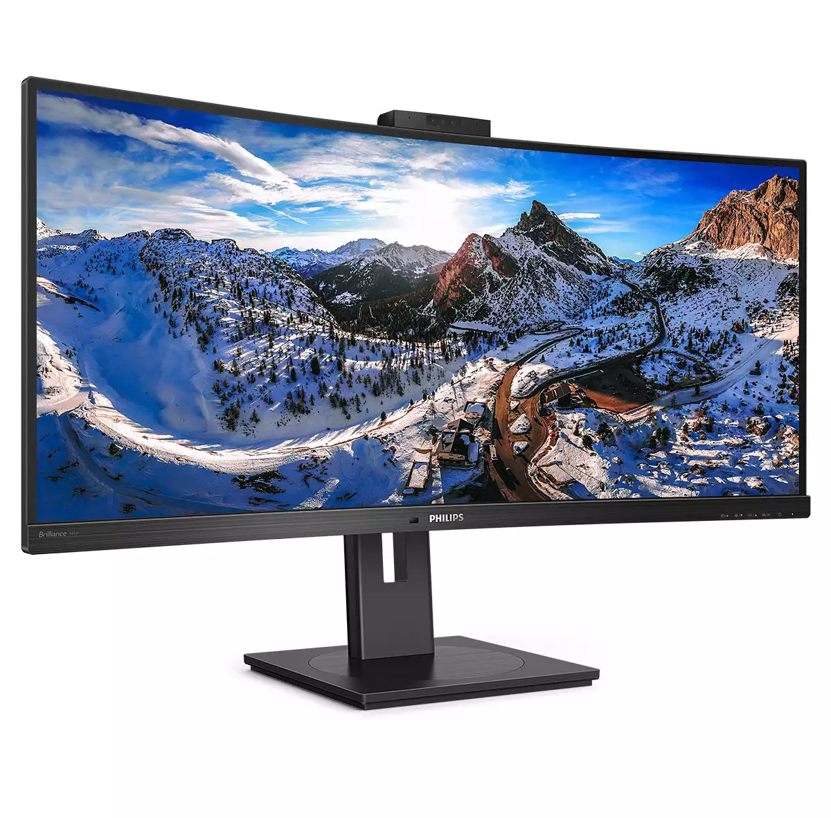 Philips 346P1CRH/00 – 34" Curved, 3440 × 1440 (UWQHD), VA, 100 Hz, USB‑C 90 W, Webcam, LAN, DisplayHDR 400