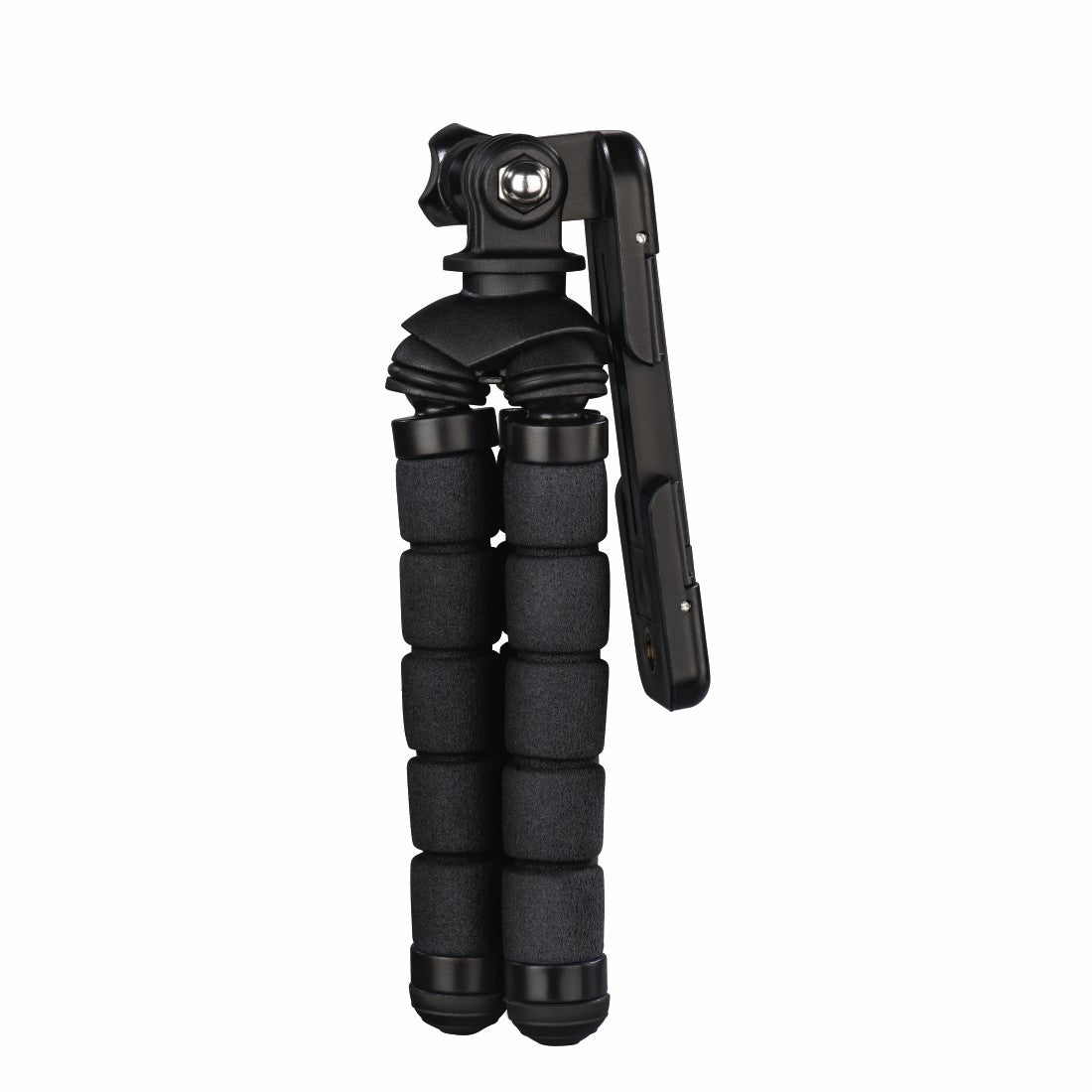 Hama Flex Mini-Stativ – bis 14 cm, 3-Bein, Aluminium – für Smartphone, ActionCam – Schwarz