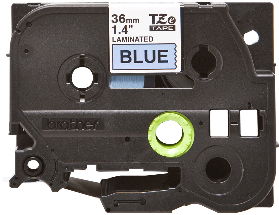 Brother TZe-561 Schriftband – Schwarz auf Blau – 36 mm × 8 m, laminiert – für Brother P-touch