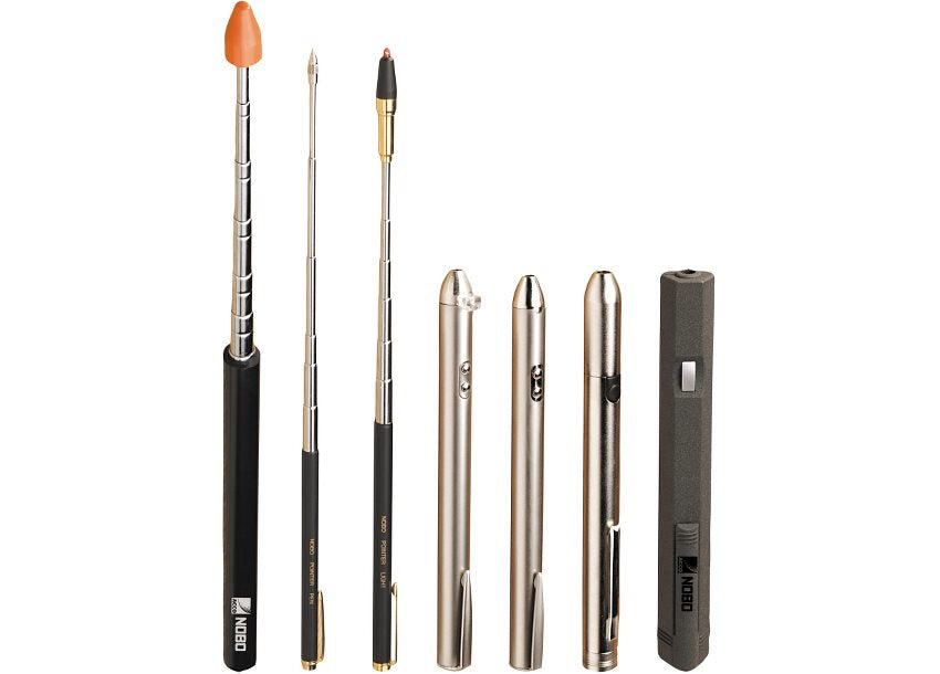 Nobo Teleskopzeigestab – 22,3–117,5 cm, Schwarz/Silber