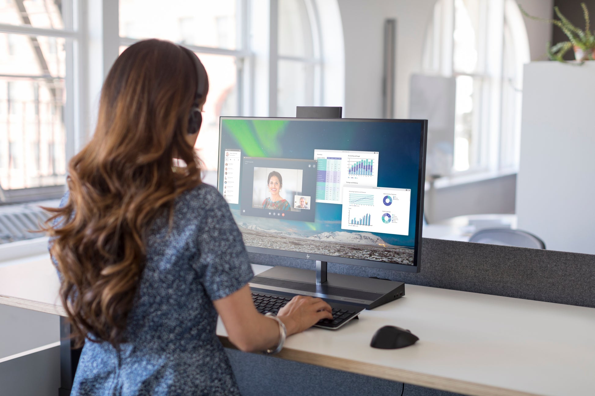 HP Wireless Premium Mobile Maus – kabellos, 2,4 GHz (USB-A), 1'200 dpi, 2 Tasten, beidhändig, schwarz