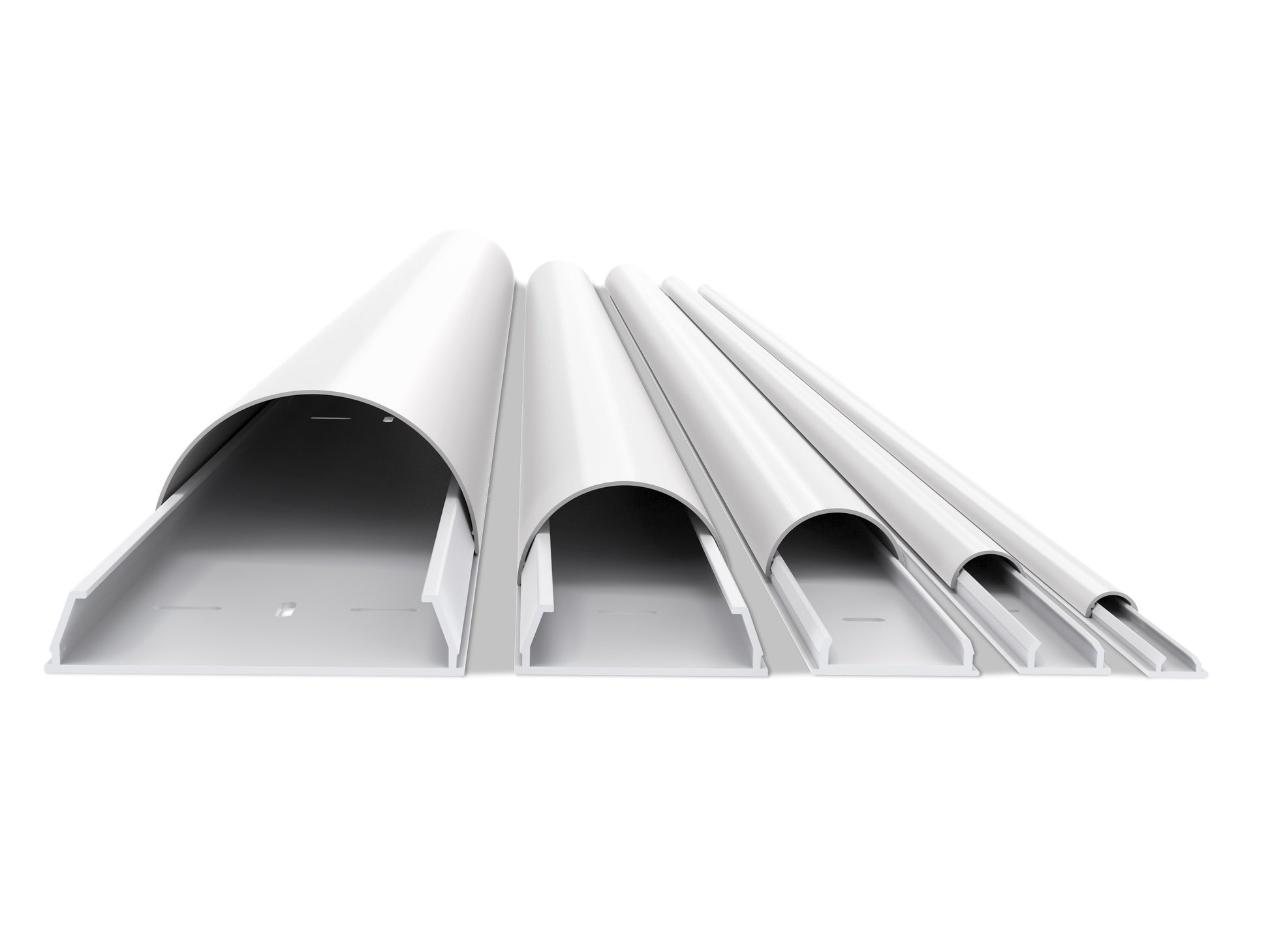 Multibrackets 1356 Kabelbrücke – 1,1 m – Aussen 50×28 mm, Aluminium, Weiss