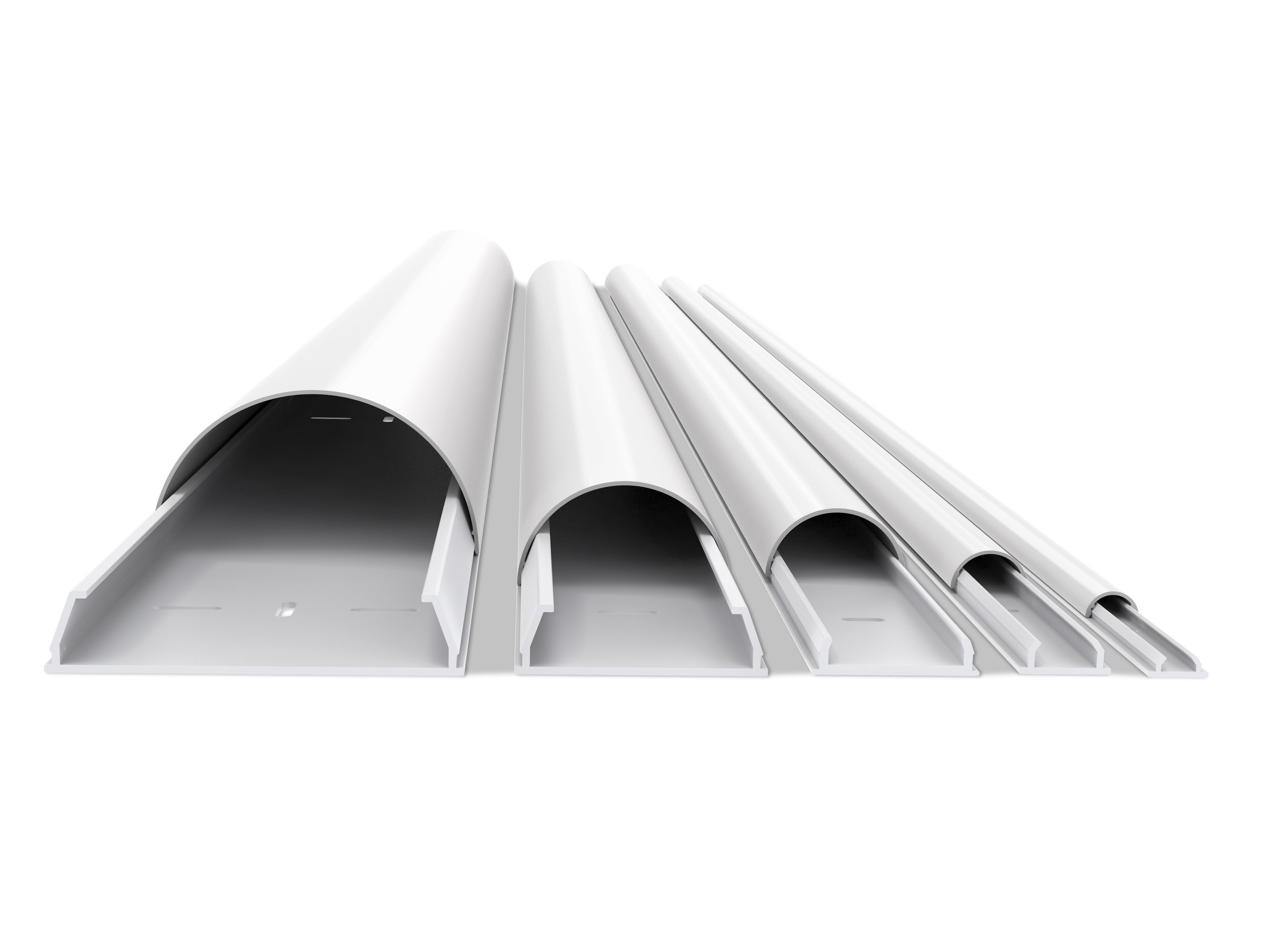 Multibrackets 1356 Kabelbrücke – 1,1 m – Aussen 50×28 mm, Aluminium, Weiss