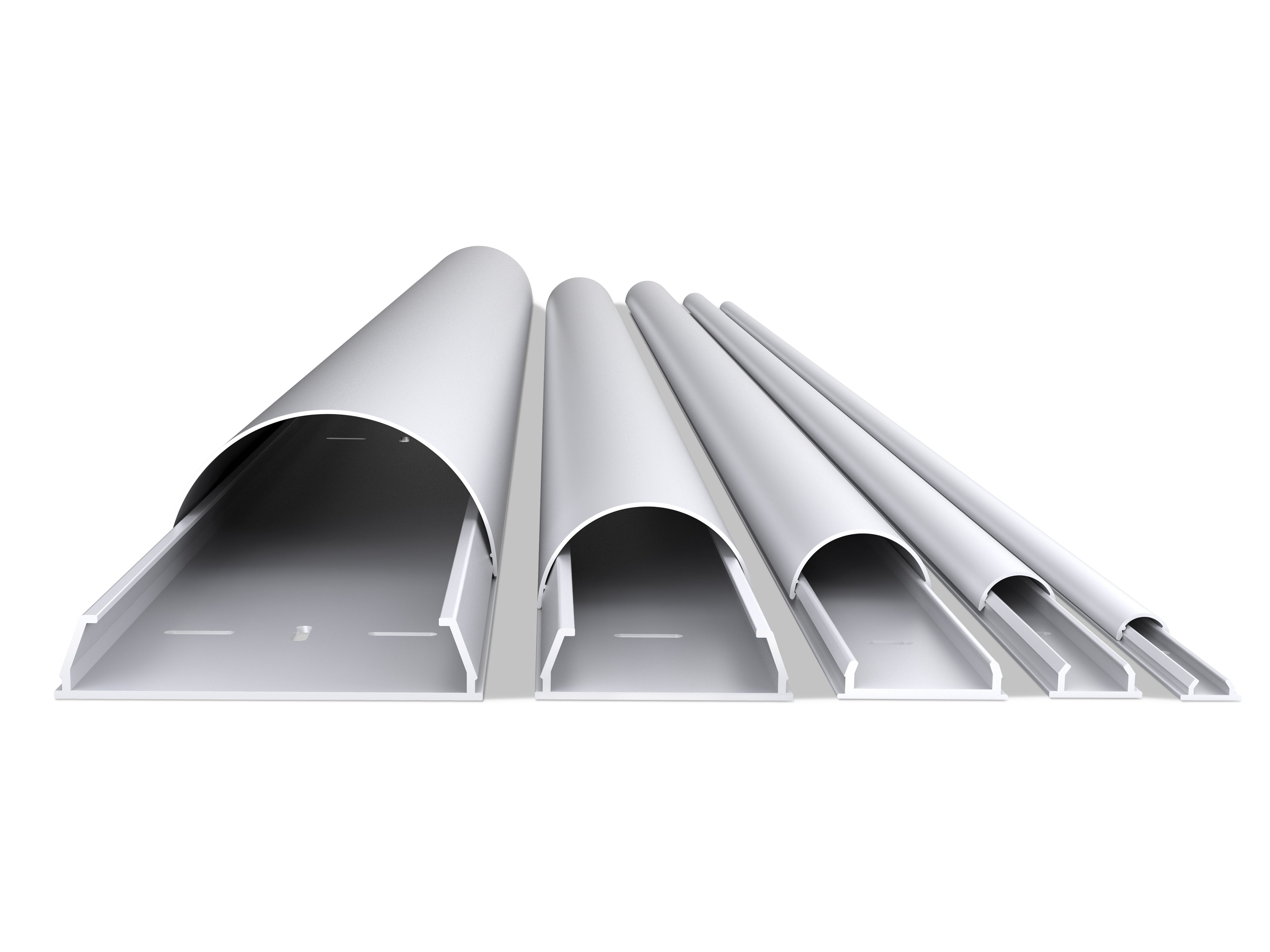 Multibrackets 1332 Kabelbrücke – 1,1 m – Aussen 50 × 28 mm – Aluminium – Metallisch