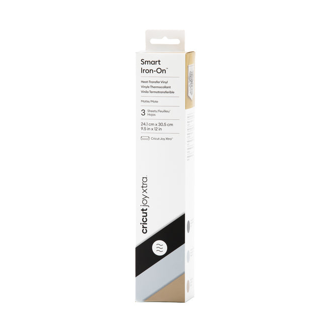 Cricut Aufbügelfolie – 3 Stück – Schwarz, Gold, Silber – 241×305 mm – für Cricut Joy Xtra