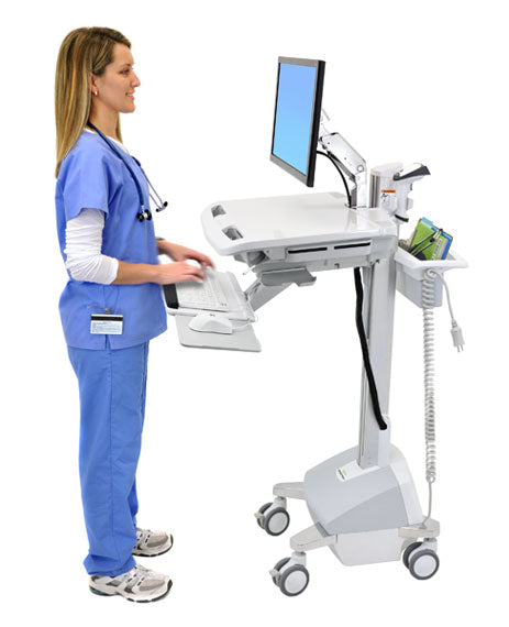 Ergotron StyleView EMR LiFe IT-/Medizin-Fahrwagen – höhenverstellbar, für LCD bis 61 cm (24")
