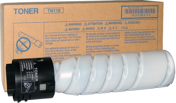 Konica Minolta TN-118 (A3VW050) Schwarzer Toner – Original – 12'000 Seiten – für Konica Minolta bizhub 215