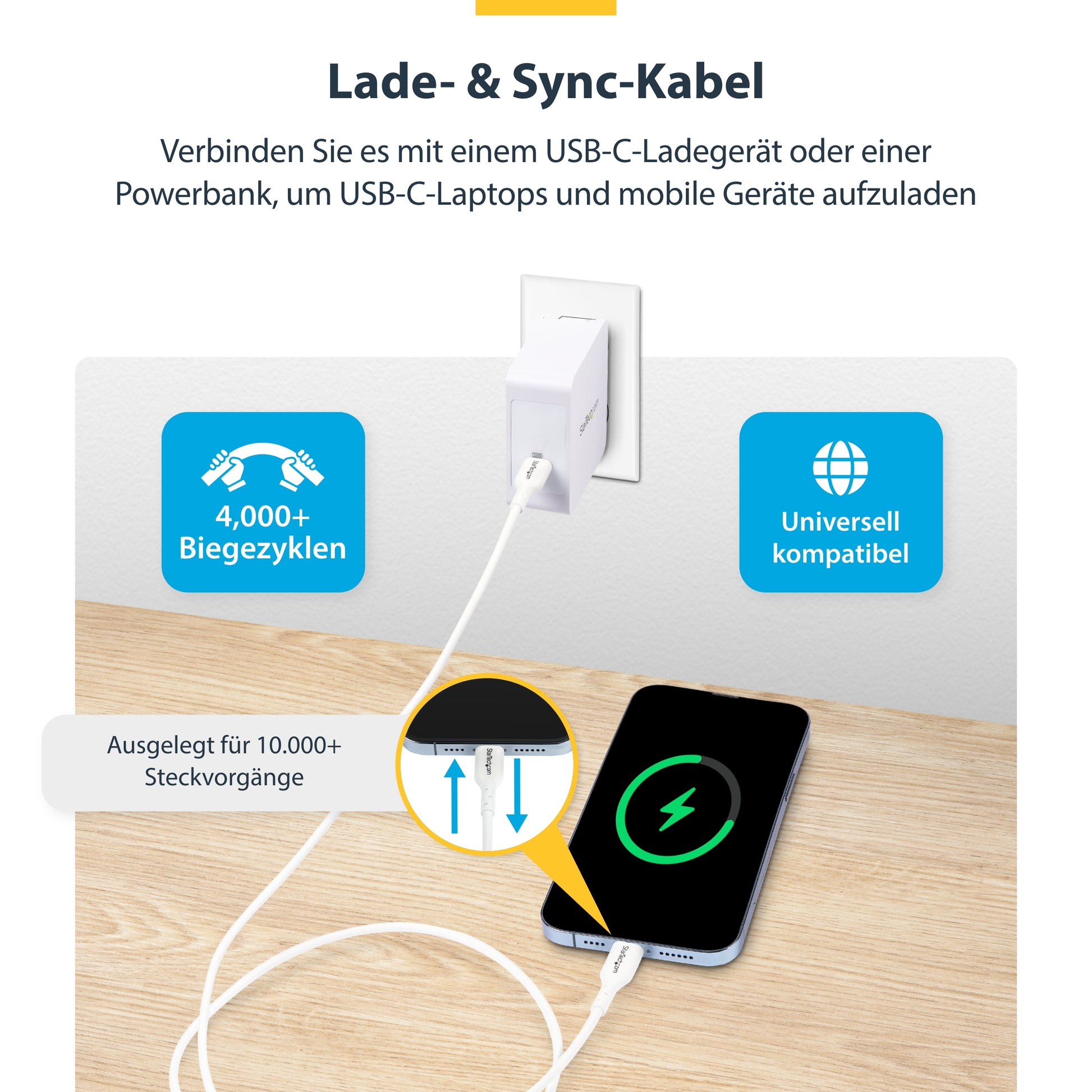 StarTech.com USB-Kabel, USB-C zu USB-C, 2 m, Ladekabel