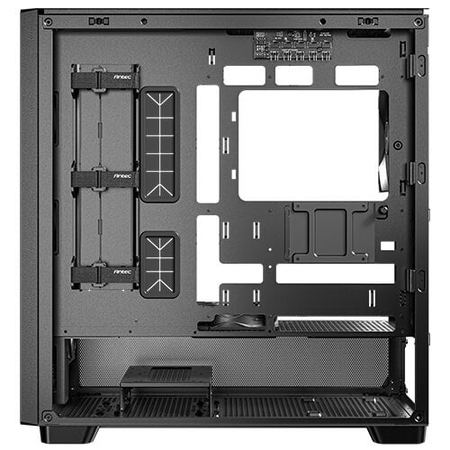 Antec FLUX – PC-Gehäuse – Midi-Tower ATX, Schwarz, Seitenfenster, 5× Lüfter, 360/420 mm Radiatorunterstützung