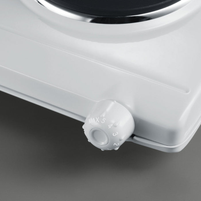 Severin Doppel-Kochplatte DK 1042 – 2 Zonen, 1 500 W & 1 000 W, Ø 18,5 cm & Ø 15,5 cm – weiss