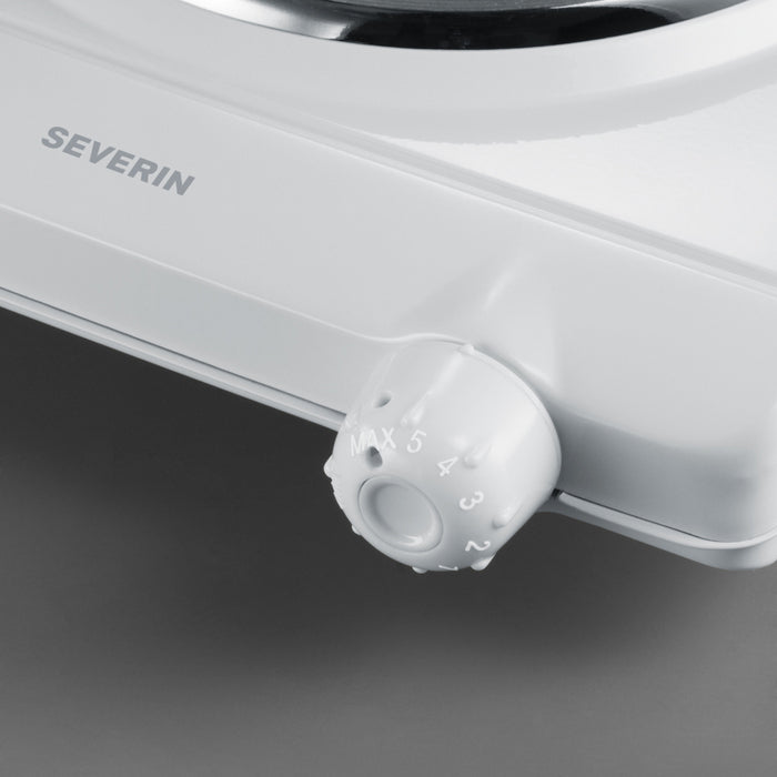 Severin Kochplatte KP 1091 – 18 cm, 1500 W – weiss