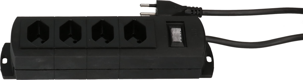 Max hauri split Max Hauri Prime Line Steckdosenleiste – 4× T13, 3 m, mit Schalter, schwarz