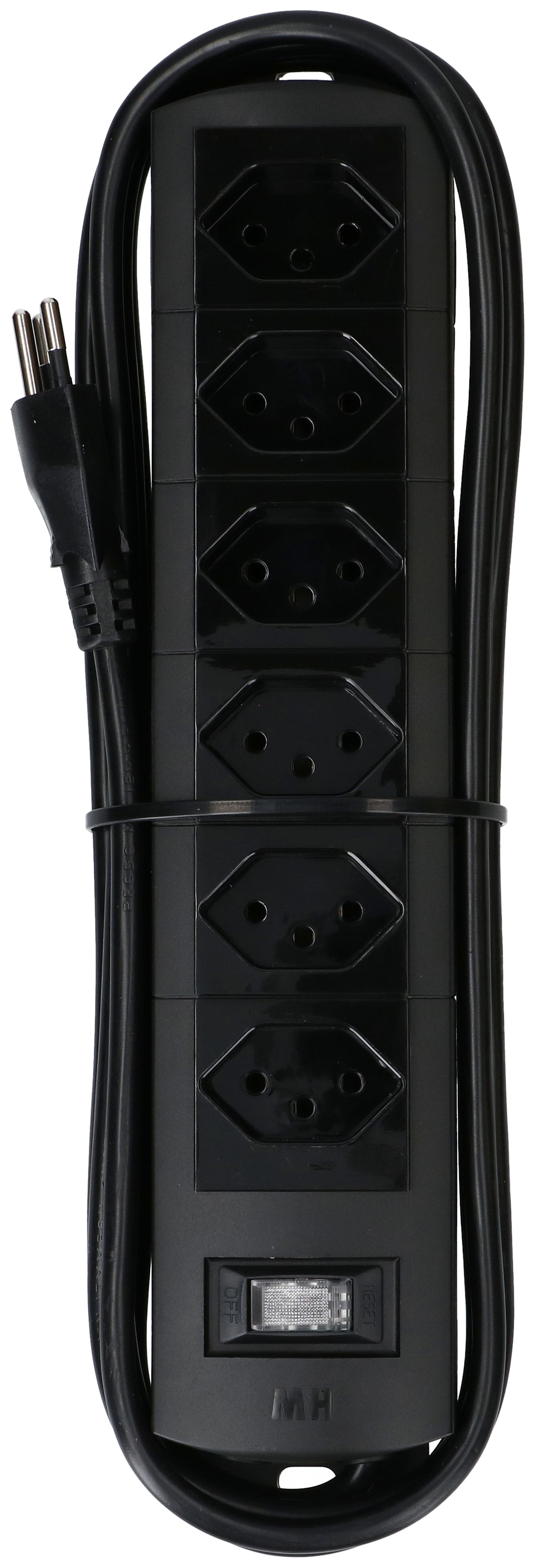 Max hauri split Max Hauri Prime Line Steckdosenleiste, 6×T13, mit Schalter, 5 m, IP20 – Schwarz