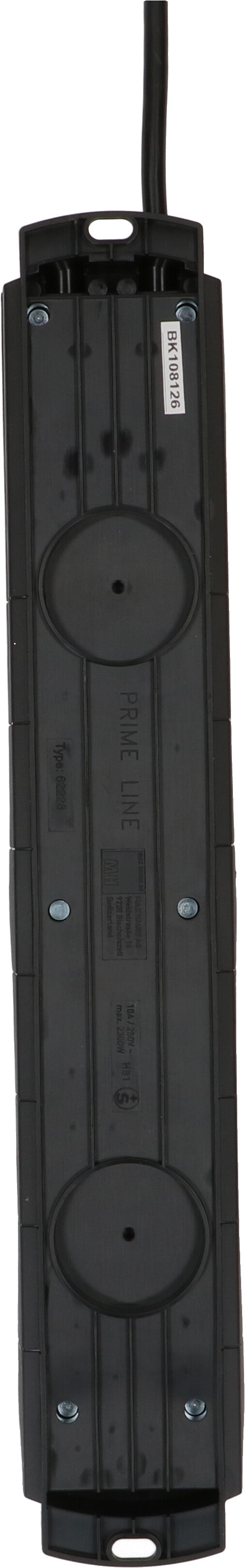 Max hauri split Max Hauri Prime Line Steckdosenleiste – 8× T13, 3 m, mit Überstromschutz, schwarz